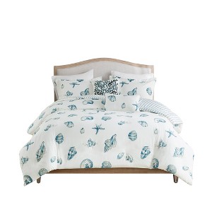 Gracie Mills Lane 3-Piece Seaside Serenity Duvet Cover Set - 1 of 4