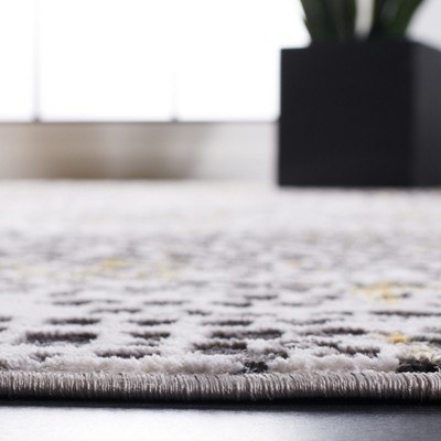 Charcoal Synthetic 2' x 8' Hand-Knotted Runner Rug