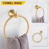 Itopfox 4 Piece Brushed Gold Bathroom Hardware Set Stainless Steel Wall Mounted 23.6 Inch Towel Bar Towel Hook Toilet Paper Holder - 3 of 4