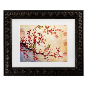 Trademark Fine Art - Jean Plout Butterfly Blossoms Asian Matted Framed Art - Gold - 14.5''x17.5'' - 1 of 4