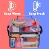 OPUX Double Decker Lunch Box Men Women, Insulated Leakproof Cooler Bag Adult Work, Dual Compartment Pail Tote Boys Girls Kids - 2 of 4