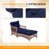 Aoodor 76" x 22" x 5.1" Polyester Tufted Chaise Lounge Cushion, Water-Resistant & Fade-Resistant Cushion for Outdoor Wicker Chaise Lounge Use, 2 Pack - 4 of 4