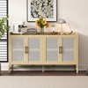 NicBex Buffet Cabinet with Storage Rustic Decorative Rattan Doors Sideboard Cabinet with Adjustable Shelves for Dining Room - 3 of 4