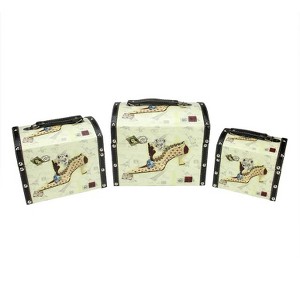 Northlight Set of 3 Vintage-Style Stiletto Decorative Wooden Storage Boxes 10" - 1 of 1