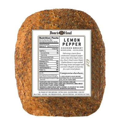 Boar’s Head Lemon Pepper Chicken - 4.5lbs - priced per lb