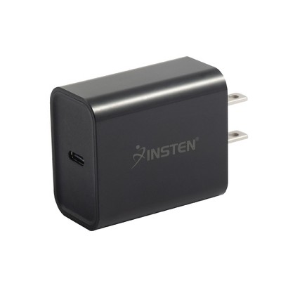 Insten Portable 18W USB Type C Quick Fast Wall Charger Compatible with iPhone 12/12 Pro Max/Mini/SE/11/Xs/XR, iPad Air, Samsung Phones, Black