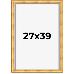 PosterPalooza | Shadow Box 1.75" Deep Gold Picture Frame - UV Acrylic, Foam Board Backing, Hanging Hardware - 1 of 4