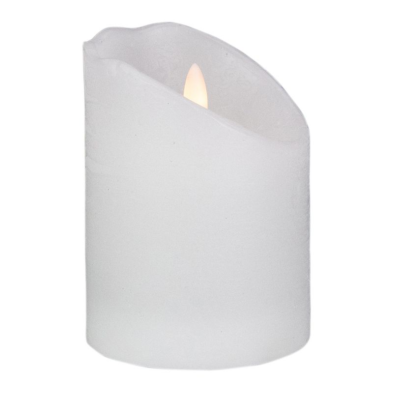 Northlight 4" LED White Flameless Battery Operated Wax Candle, 5 of 6