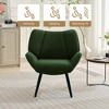 Modern Accent Chair Wingback Armchair Mid-Century Upholstered Lounge Arm Chair with Solid Wood Frame & Soft Cushion for Living Room, Bedroom - 2 of 4