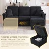 Accent Sofa Couch Modern Style with USB Port, Storage Ottoman, Cup Holders for Living Room 76.38"W - 3irtyhousy - 3 of 4