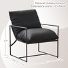 Beautyolove Modern Black Upholstered Sling Accent Chair Armchair with Metal Frame - 4 of 4