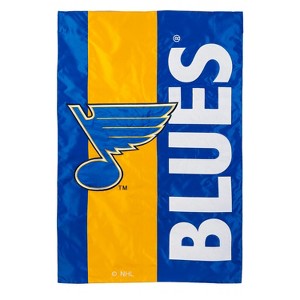 Evergreen NHL St Louis Blues Embroidered Logo Applique Garden Flag, 12.5 x 18 inches Indoor Outdoor Double Sided Decor for Hockey Fans - 1 of 1
