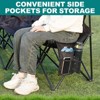 APRILSOUL Portable Folding Team Bench, 8 Seats Foldable Sideline Benches, Soccer Chair with Bag and Backrest, Adult Team Chair Black 2PACK - 4 of 4