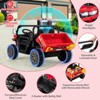 Costway 24V Ride on Dump Truck Electric 2-Seater Kids UTV w/Dump Bed & Bight Lights and Remote Control Red - 4 of 4