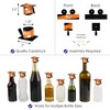 Big Dot of Happiness Orange Grad - Best is Yet to Come - DIY Grad Cap Orange Graduation Party Bottle Topper Decorations - Set of 20 - 3 of 4