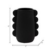 Modern Dolomite Vase - Stylish Ceramic Decorative Piece for Home, Office, Bedroom & Living Room - 8" Black - 4 of 4