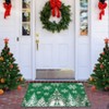 Coolmee Christmas Tree Snowflake Non Slip Kitchen Rugs ,  Forest Washable Kitchen Runner Rug Sets for Winter New Year Xmas Party Green - 4 of 4