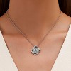 Women's Silver - Toned Copper Pendant Necklace with O - Link Chain - 2 of 4