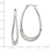 Chisel Stainless Steel Polished with Preciosa Crystal In and Out Twisted Hoop Earrings - 4 of 4
