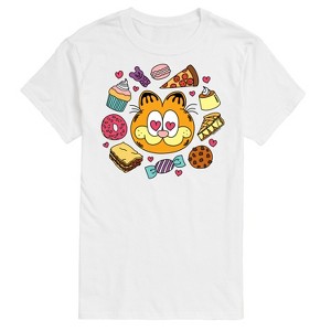 Men's - Garfield - Garfield Hearts Food Short Sleeve Graphic T-Shirt - 1 of 4