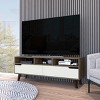 GlasFlength TV Stands and Consoles TV Console Table TV Center TV Stand with Storage Shelves for Living Room, Brown, 15.35"*53.94"*20.08" - 2 of 4