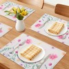 REGALWOVEN Farmhouse Placemats Set of 6 Linen Placemats for Dining Table Decor Indoor Outdoor Washable Floral Kitchen Table Mat - 2 of 4