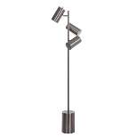 63" LED Adjustable Floor Lamp Brushed Steel - StyleCraft