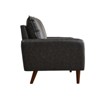Modern Sofa Leather Couch with Wooden Legs for Living Room Office - 2 of 4