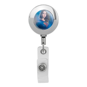 Supergirl Tv Series Supergirl Character Metal Chrome Badge ID Card Holder Clip - 1 of 3