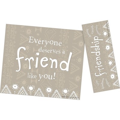 Barker Creek Friendship Award & Bookmark Set Soft Gray 30/Pack BC434