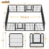 Yaheetech 16 Panels Dog Playpen Metal Pet Playpen, Black - 3 of 4