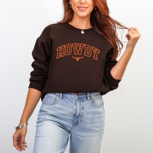 Embroidered Howdy Bull Varsity - Women's Graphic Sweatshirt - 1 of 4