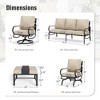 Captiva Designs 7pc Metal Patio Furniture Conversation Set with Rocking Chairs for Garden Porch Backyard - 2 of 4
