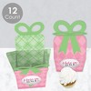 Big Dot of Happiness Golf Girl - Square Favor Gift Boxes - Pink Birthday Party or Baby Shower Bow Boxes - Set of 12 - 3 of 4