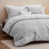 Queen Comforter Set -Bedsure 3Pcs Comforter Bedding Set with Intricate Solid Embroidery - 2 of 4