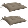 vidaXL Chair Cushions 2 pcs Taupe 19.7 in.x19.7 in.x2.8 in. Oxford Fabric - 3 of 4