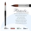 Creative Mark Rhapsody Kolinsky Sable Brushes for Professional Watercolorists - Round  Excellent Spring, Full Belly, Split-Proof Points, Chrome - 2 of 4