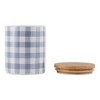 Design Imports Stonewash Blue & White Buffalo Check Ceramic Canister Set/3 - 3 of 4