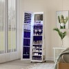 Vlsrka 360° Rotating LED Jewelry Armoire with Lock, Full Length Mirror, Large Floor Standing Organizer with Shelves - 3 of 4