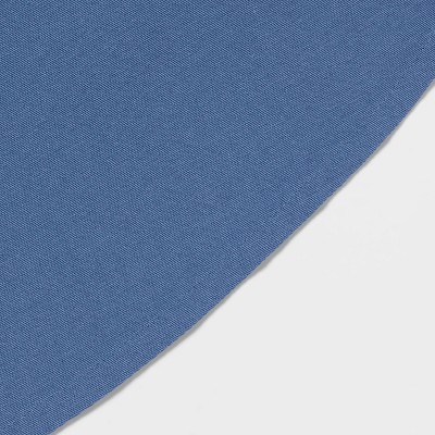 70 Cotton Round Tablecloth Blue - Threshold™: Solid Traditional Tablecloth, Machine Washable, Autumn Decor