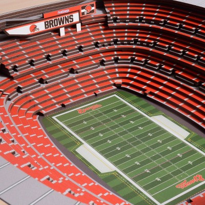 Cleveland Browns 3D Stadium Wall Art with Dark Brown Frame