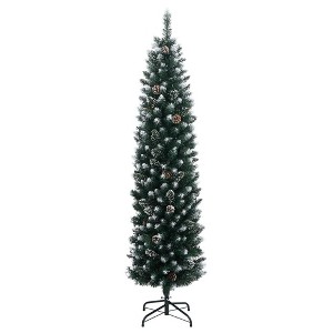 vidaXL Artificial Christmas Tree Green PVC 70.9 in Decorative Inlays - 1 of 4