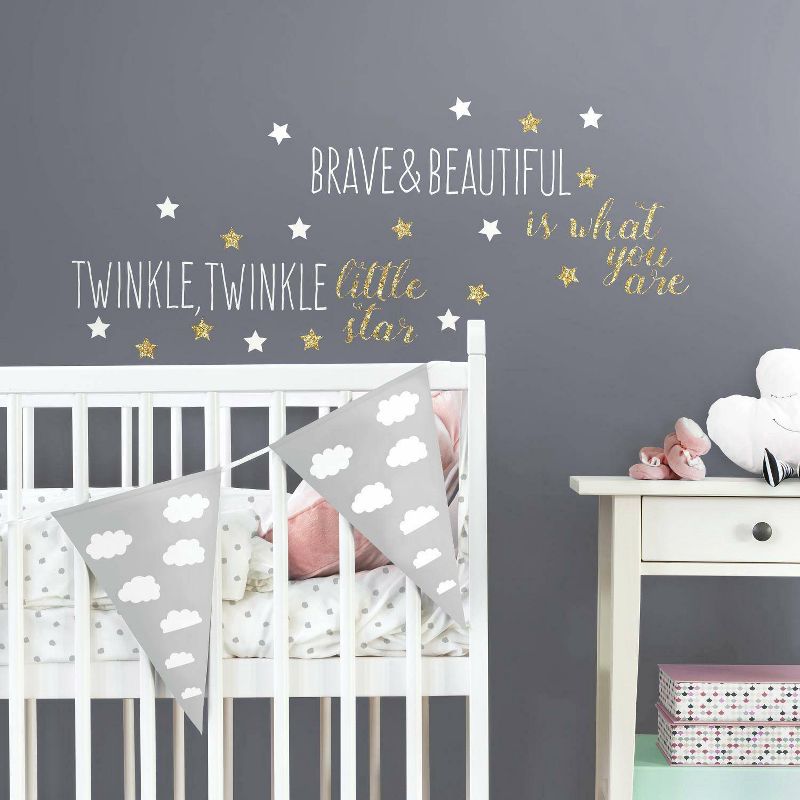 RoomMates Wall Decal Twinkle Twinkle Little Star with Glitter, 1 of 5