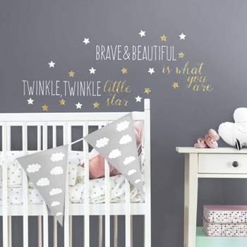 RoomMates Wall Decal Twinkle Twinkle Little Star with Glitter