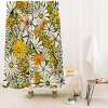 Jenean Morrison Counting Flowers in the 1960s Shower Curtain Black - Deny Designs: Botanical Microfiber Bath Decor - 2 of 3