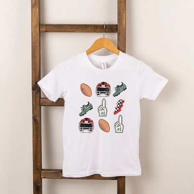 The Juniper Shop Football Collage Toddler Short Sleeve Tee
