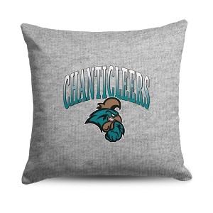 NCAA Coastal Carolina Chanticleers 16" Heather Gray Sweatshirt Pillow - 1 of 4