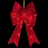 Northlight 26" LED Lighted Red Tinsel Bow Christmas Decoration - 3 of 4