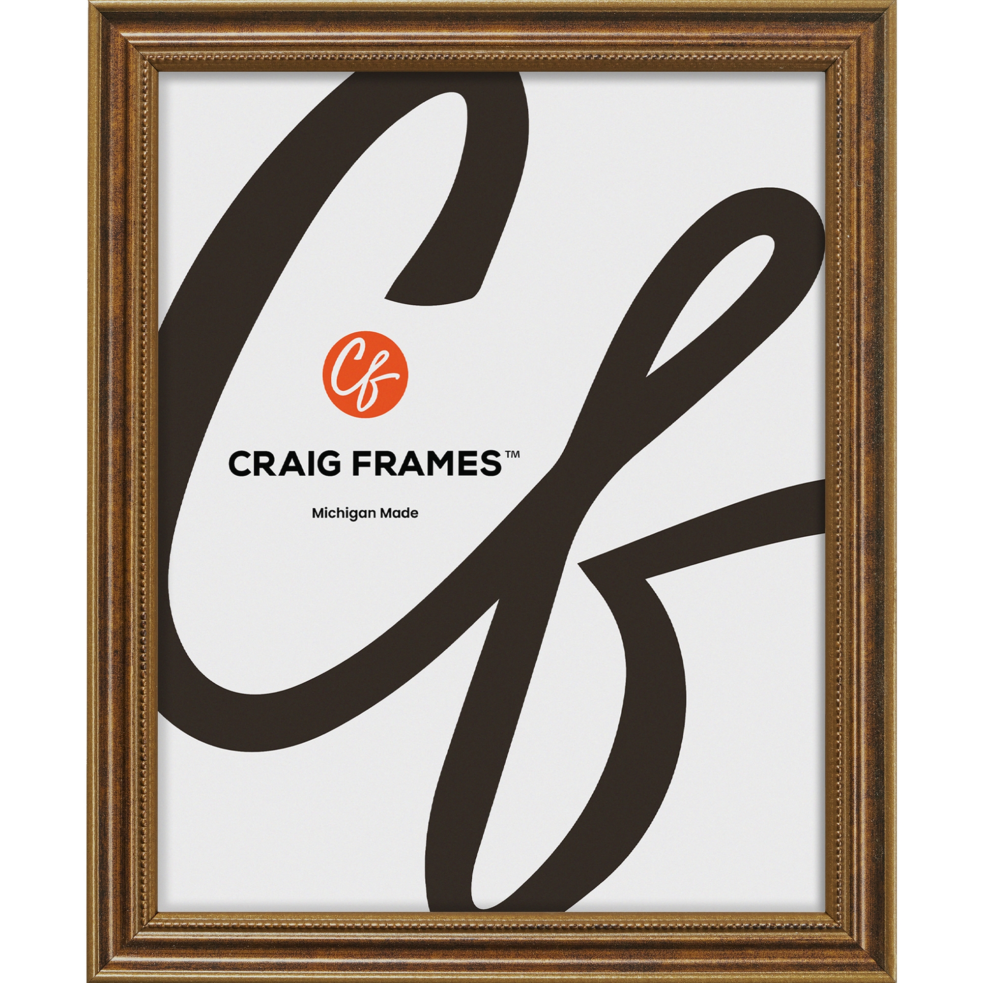 Craig Frames 11x14 Inch Picture Frame, Aged Bronze, Stratton Style, 0.75" Wood Moulding, Metallic Finish, Glass Facing and Hanging Hardware