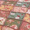 Collections Etc Kamila Floral Patchwork Trellis Design Scalloped Edge Quilt - 3 of 3